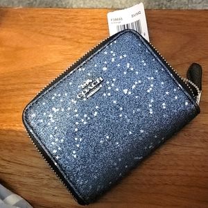 Silver/midnight coach glitter wallet collection